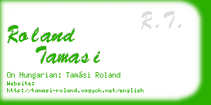roland tamasi business card